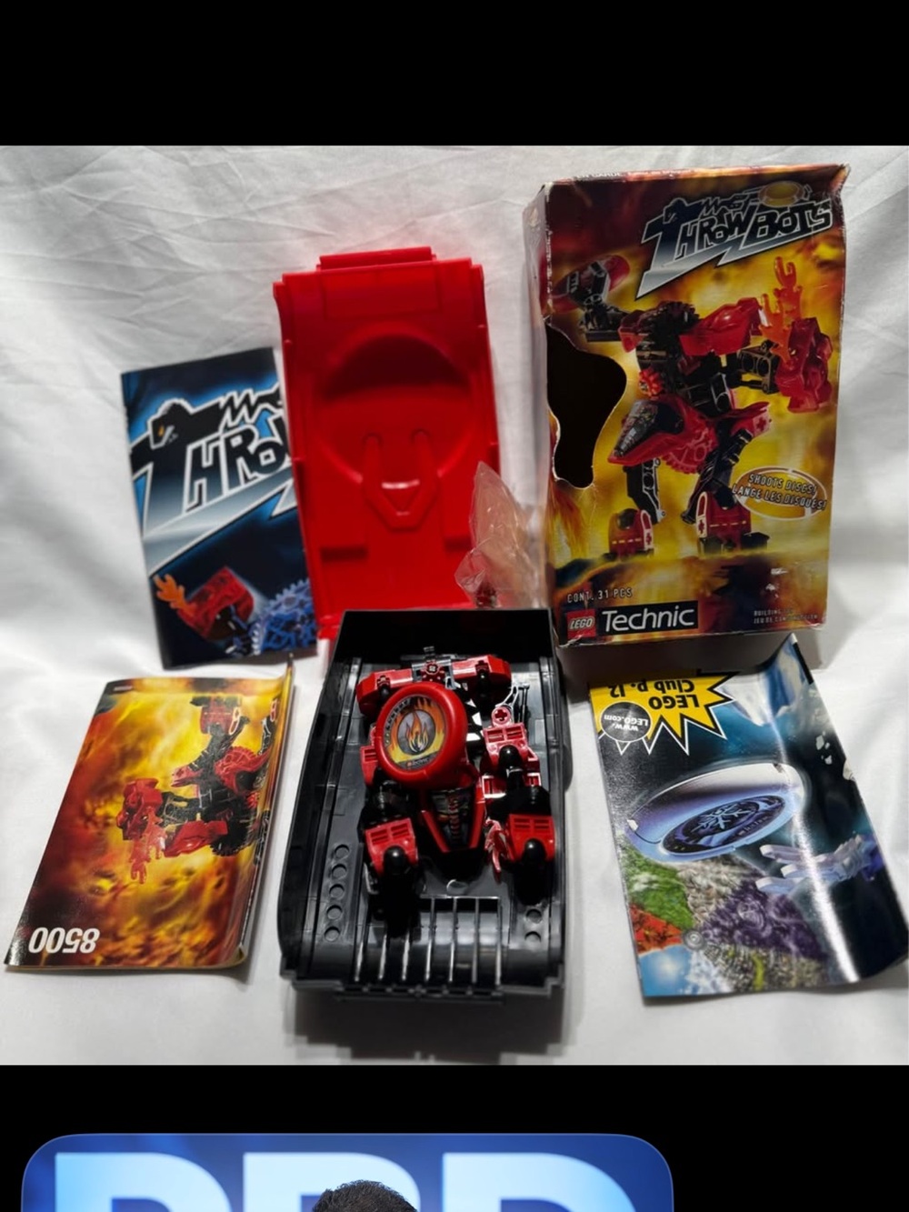 Lego Red and Black Technic ThrowBots Robot Display Set